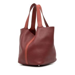 Hermes Rouge H And Brique Bicolor Clemence and Swift Picotin Lock 31 3