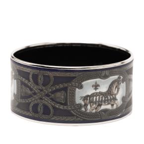 Hermes Extra Wide Grand Apparat Enamel Bangle 65 2