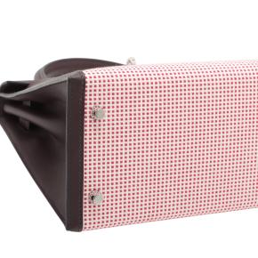 Hermes Rouge Sellier And Framboise Toile Quadrille and Swift Kelly II Sellier 28 8