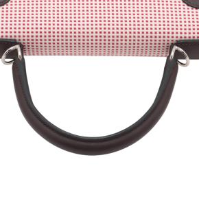 Hermes Rouge Sellier And Framboise Toile Quadrille and Swift Kelly II Sellier 28 9