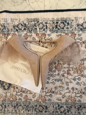 Jimmy Choo Ballet Pink Lavish Tulle Pumps 7