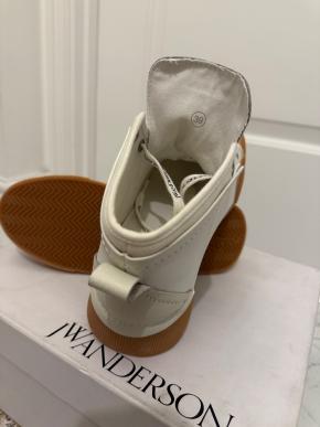 J W Anderson White Leather And Canvas Sneakers 6