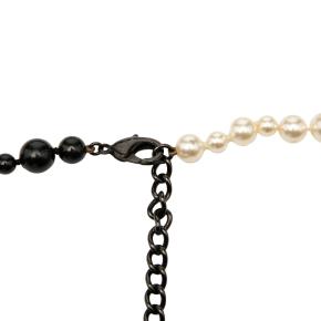 Chanel Faux Pearl and Black Bead Necklace 5