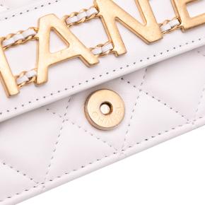Chanel White Calfskin Medium Quilted Enchained Flap 10