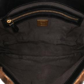 Fendi Brown Medium Zucca Shearling Baguette Satchel 5