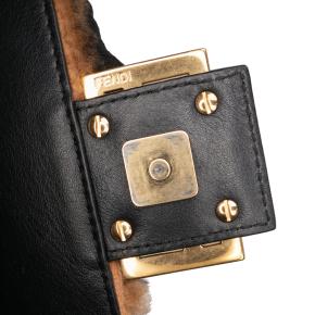 Fendi Brown Medium Zucca Shearling Baguette Satchel 9