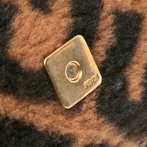 Fendi Brown Medium Zucca Shearling Baguette Satchel 10