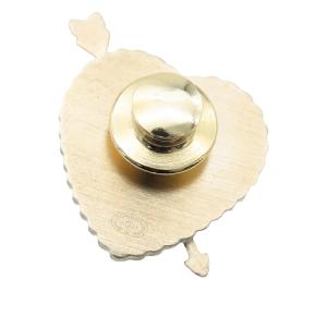 Chanel Red  Enamel Faux Pearl Coco Heart and Arrow Brooch 3