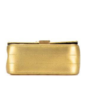 Saint Laurent Small Gold  Grain De Poudre Monogram Vicky Chain Bag 3