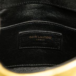 Saint Laurent Small Gold  Grain De Poudre Monogram Vicky Chain Bag 5