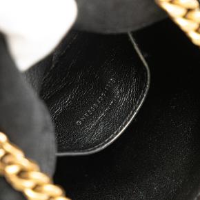 Saint Laurent Small Gold  Grain De Poudre Monogram Vicky Chain Bag 6