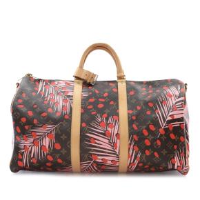 Louis Vuitton Coated Canvas Monogram Jungle Dots Keepall Bandouliere 50 3