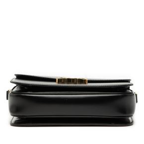 Celine Black Classique Shiny Calfskin Triomphe Crossbody 3