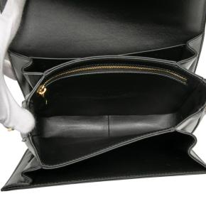 Celine Black Classique Shiny Calfskin Triomphe Crossbody 4