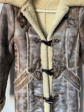 Prada Embellished Shearling Coat 3