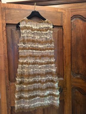 Chanel Brown Fantsay Fur Tweed Mini Dress 3
