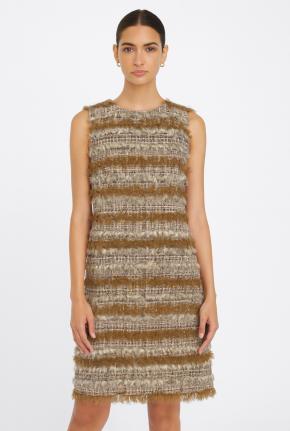 Chanel Brown Fantsay Fur Tweed Mini Dress 4