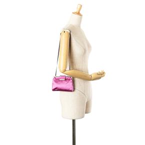 Miu Miu Pink Satin Clasp Clutch on Strap 10