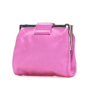 Miu Miu Pink Satin Clasp Clutch on Strap 2