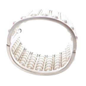 Chanel Silver Plated Wide Faux Pearl Cuff Bracelet 6