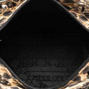 Dior Leopard Print Medium Canvas Cannage Lady Dior 4