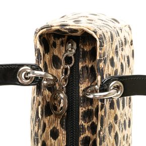 Dior Leopard Print Medium Canvas Cannage Lady Dior 8