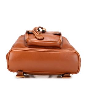 Gucci Tan Leather Bamboo Backpack 3