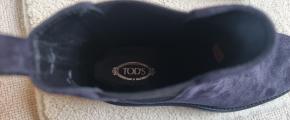 Tod's Blue Suede Chelse Boots 6