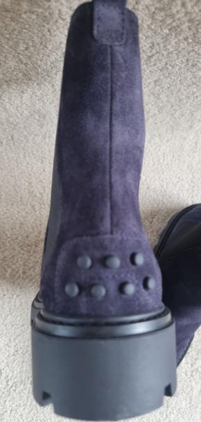 Tod's Blue Suede Chelse Boots 5