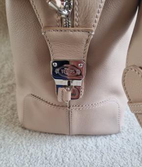Tod's Nude Leather Shoulder Tote Bag 10
