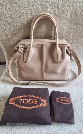 Tod's Nude Leather Shoulder Tote Bag 9