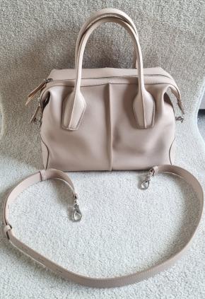 Tod's Nude Leather Shoulder Tote Bag 2