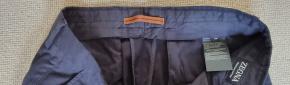 Zegna Navy Blue Cotton Chinos 9