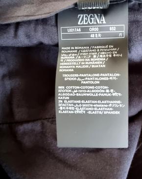Zegna Navy Blue Cotton Chinos 11