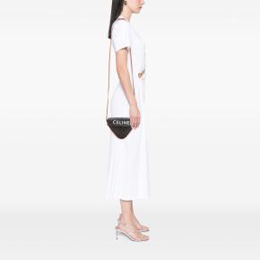Celine  Coated Canvas Triomphe Triangle Crossbody 2