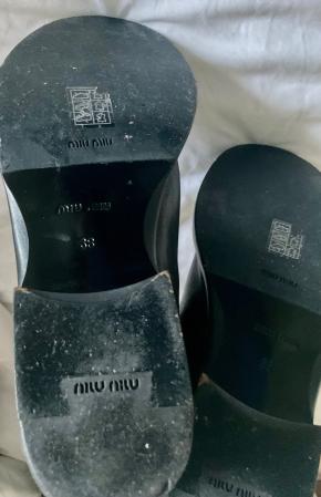 Miu Miu Black Leather Lace `back Knee High Boots 5