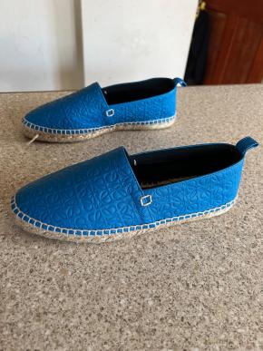 Loewe Blue Leather Espadrilles 5