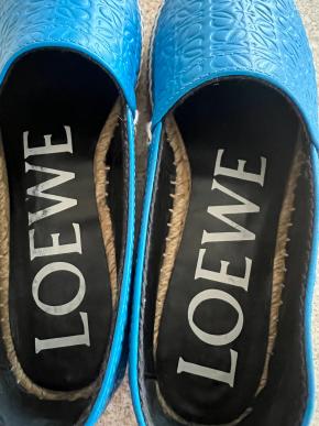 Loewe Blue Leather Espadrilles 9