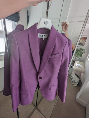 Loewe Purple Wool And Silk Twisted Talo Blazer 2