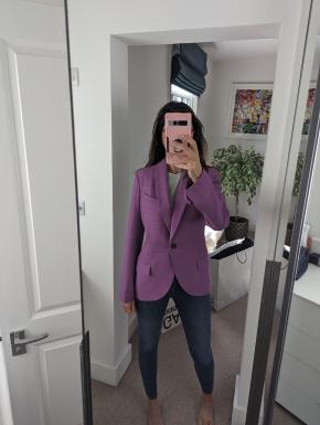 Loewe Purple Wool And Silk Twisted Talo Blazer 6
