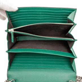 Gucci Green Leather Dionysus Wallet on Chain 4