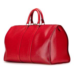 Louis Vuitton Red Leather Epi Keepall 45 2
