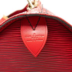 Louis Vuitton Red Leather Epi Keepall 45 5