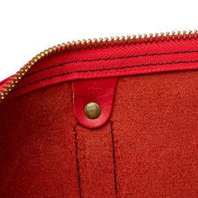 Louis Vuitton Red Leather Epi Keepall 45 6