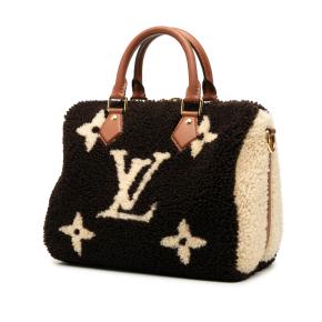 Louis Vuitton Brown Monogram Giant Shearling Teddy Speedy Bandouliere 25 3