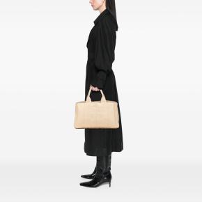 Prada Beige Large Canvas Canapa Logo Satchel 10