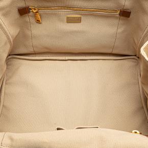 Prada Beige Large Canvas Canapa Logo Satchel 4
