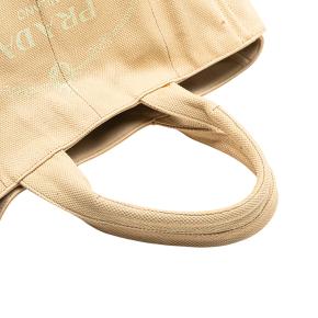 Prada Beige Large Canvas Canapa Logo Satchel 9