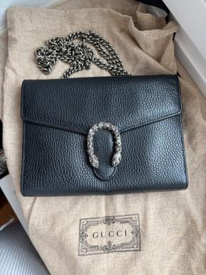 Gucci Black Leather Dionysus Crossbody Bag 20