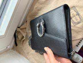 Gucci Black Leather Dionysus Crossbody Bag 15